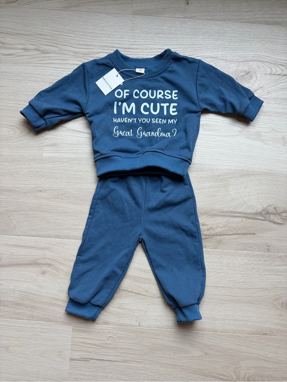 Blue baby Matching Set - 'Of Course I'm Cute' Sweatshirt & pants
